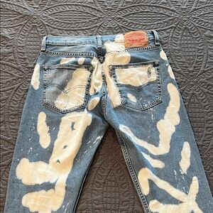 Levi's Blue and Cream Straight Jeans